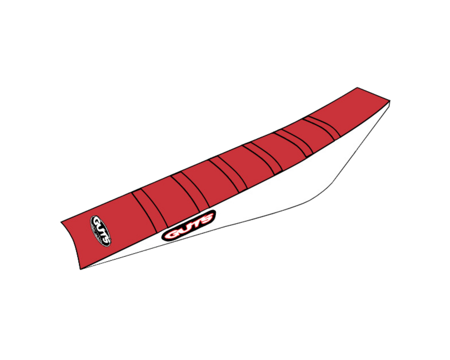 GUTS RIBBED SEAT COVER STARK VARG MX 23-26 / EX 25-26 RED/WHITE/RED
