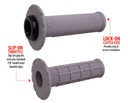 ODI UNIVERSAL HALF WAFFLE SOFT LOCK ON GRIPS GREY