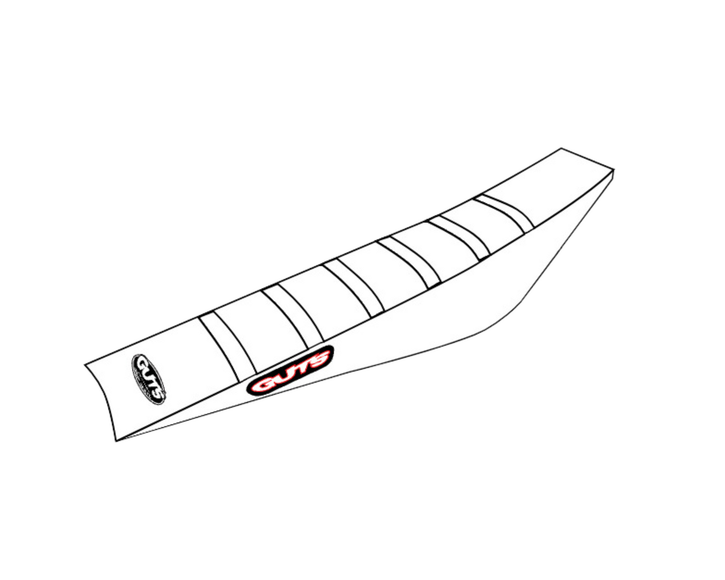 GUTS RIBBED SEAT COVER STARK VARG MX 23-26 / EX 25-26 WHITE/WHITE/WHITE